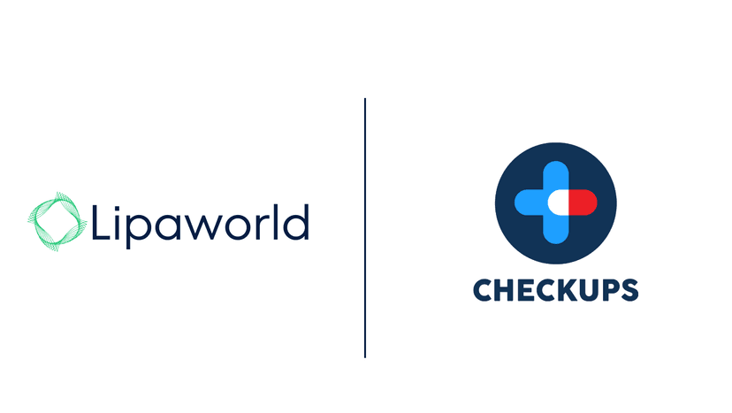 An image of Lipaworld and Checkups logo side by side